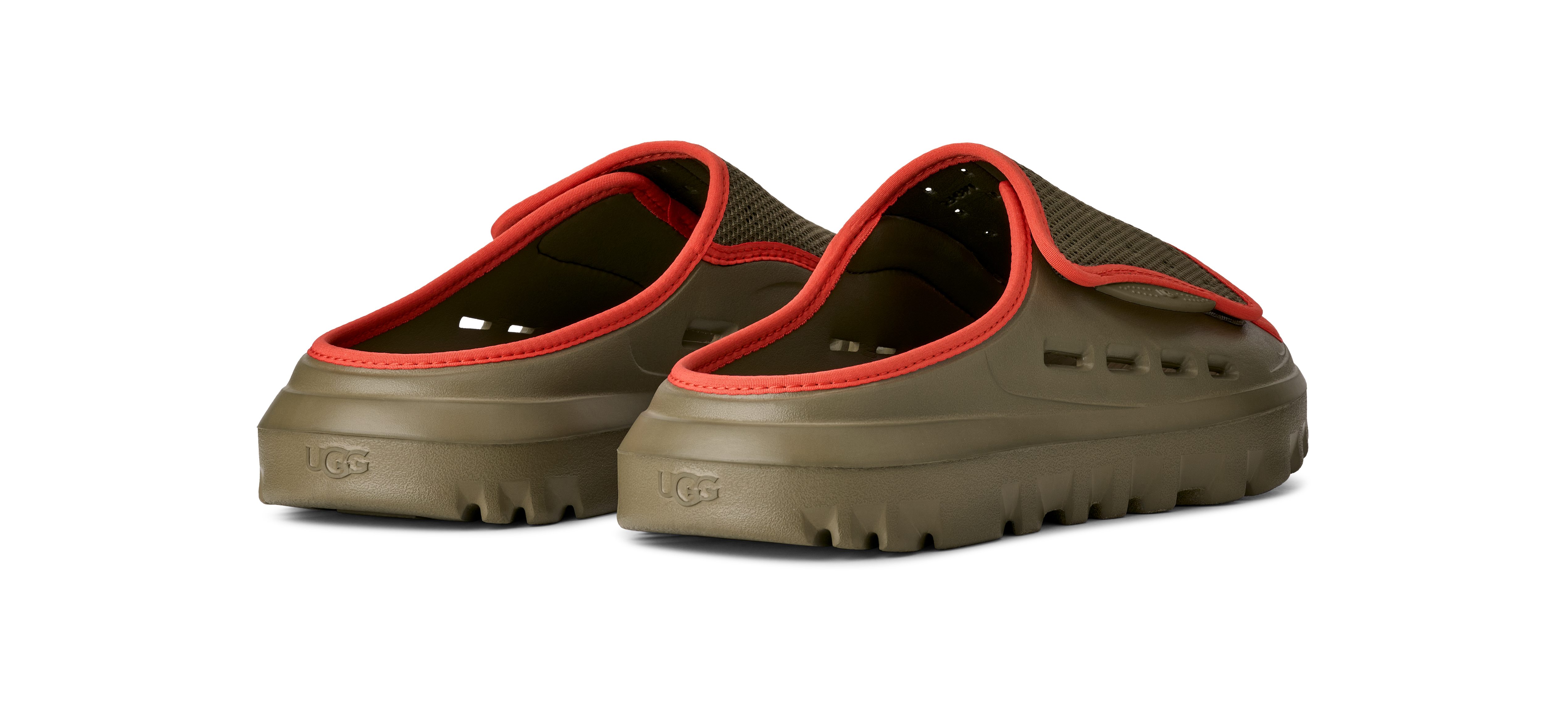 UGG PEAKMOD SLIDE Pantolette Mule, Sabot mit Textil-Einfass