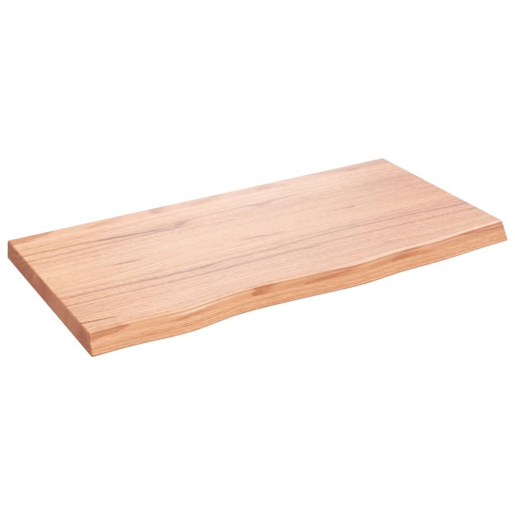 furnicato Tischplatte Eiche 80x40x(2-4) Massivholz Behandelt cm Hellbraun