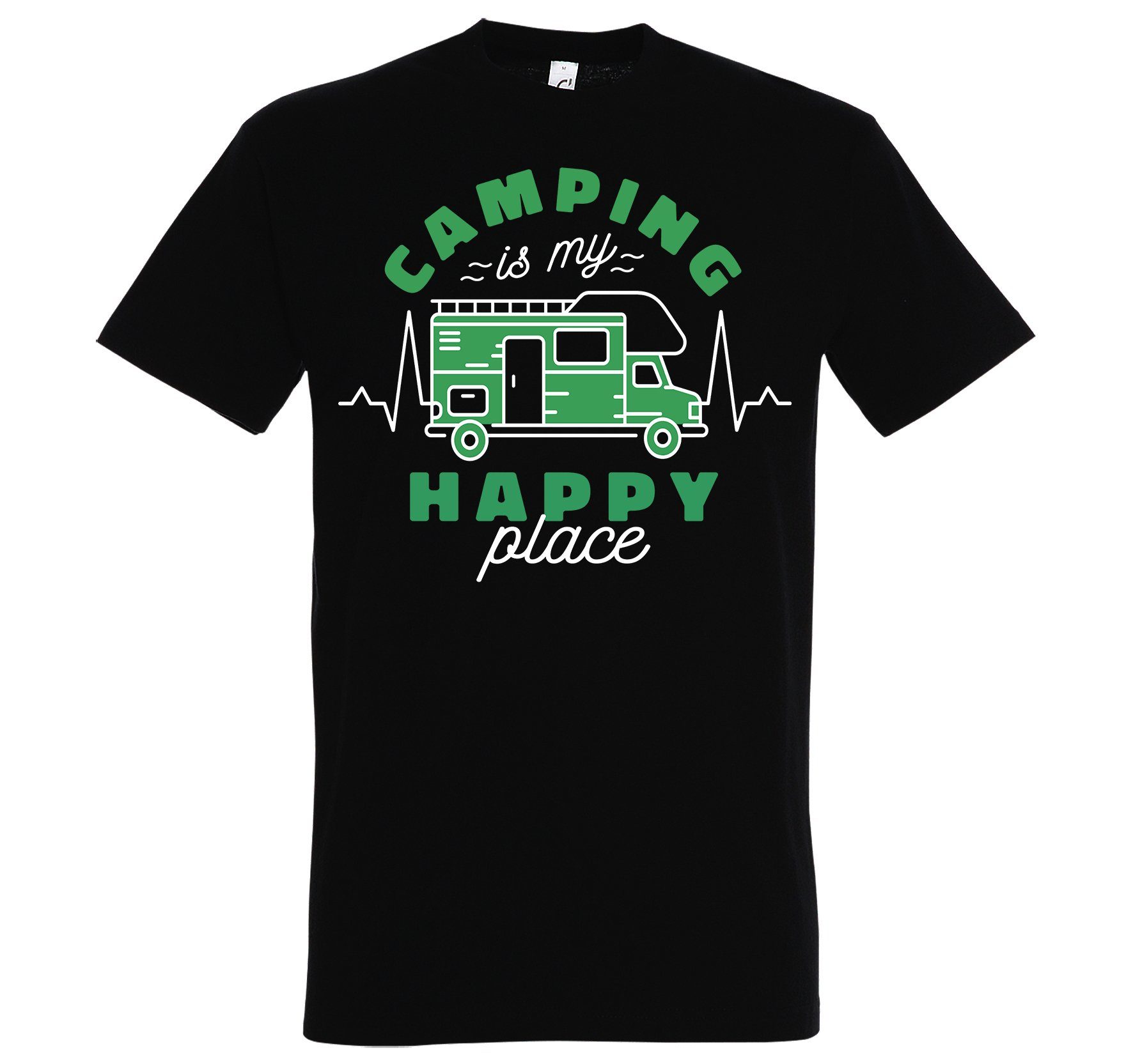 Youth Designz T-Shirt Camping is my Happy Place mit trendigem Motiv