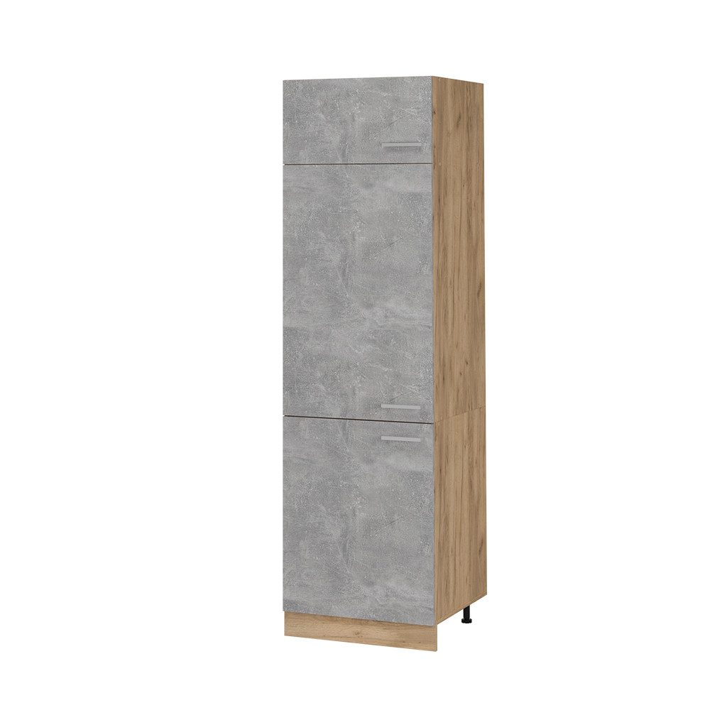 Vicco Kühlumbauschrank R-Line, Beton/Goldkraft Eiche, 60 günstig online kaufen