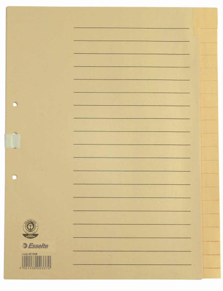 ESSELTE Aktenordner Register A4+ A-Z Papier chamois