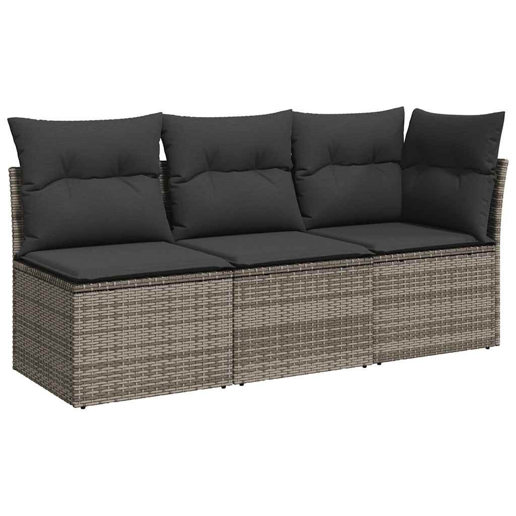 vidaXL Loungesofa Gartensofa mit Kissen 3-Sitzer günstig online kaufen