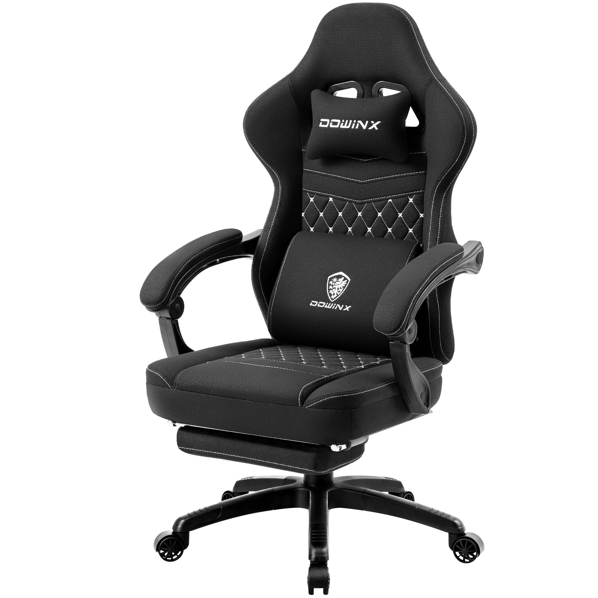 Dowinx Gaming-Stuhl Stoff-Massage-Gaming-Stuhl mit Fußstütze, ergonomisches günstig online kaufen
