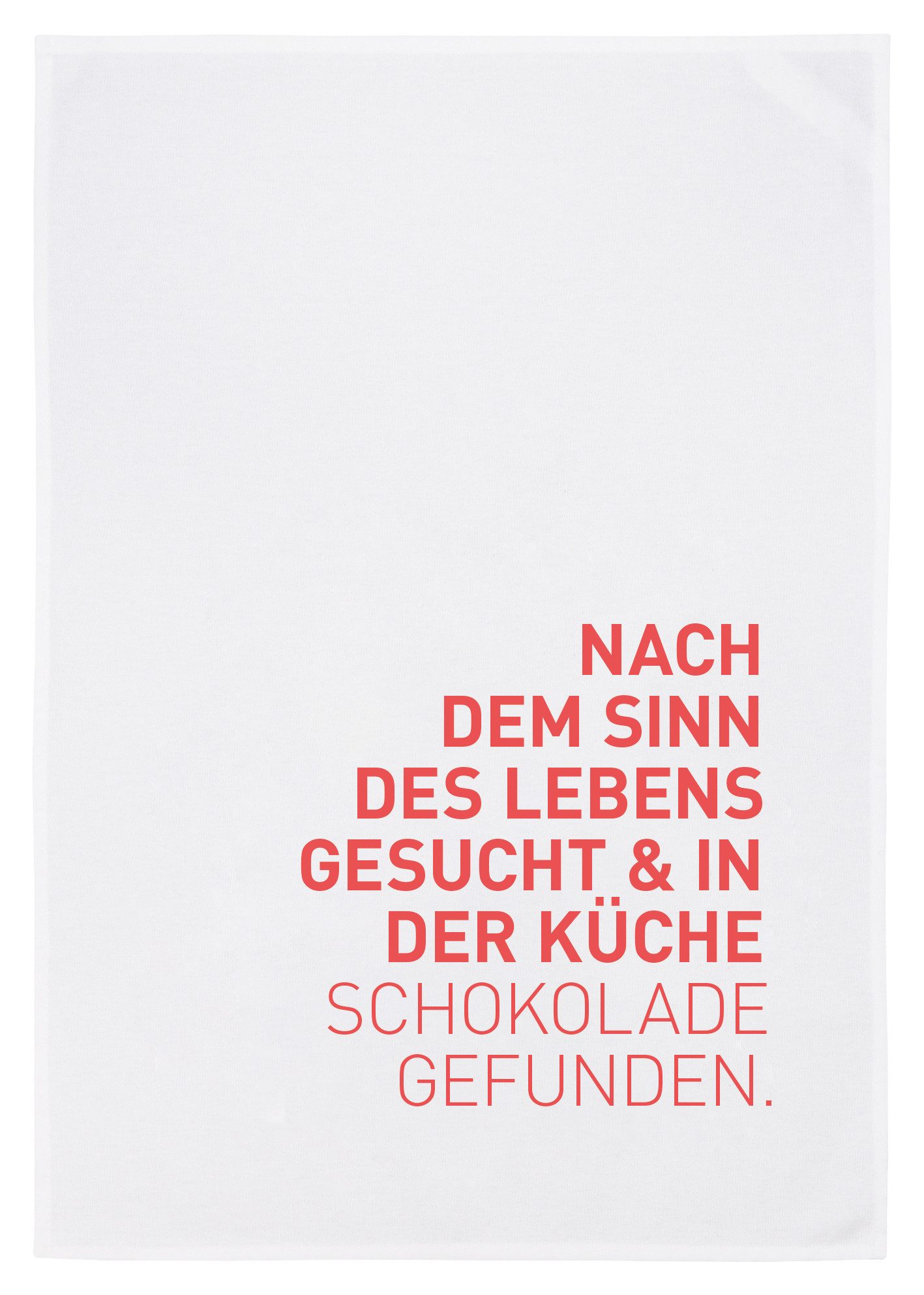 17;30 Hamburg Geschirrtuch Schokolade statt Lebenssinn, (1-tlg)