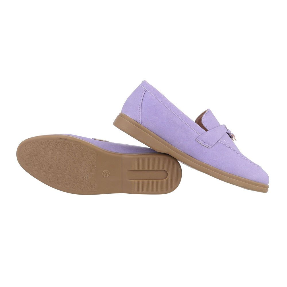 Ital-Design Damen Mokassins Freizeit Slipper (85743980) Blockabsatz Mokassi günstig online kaufen