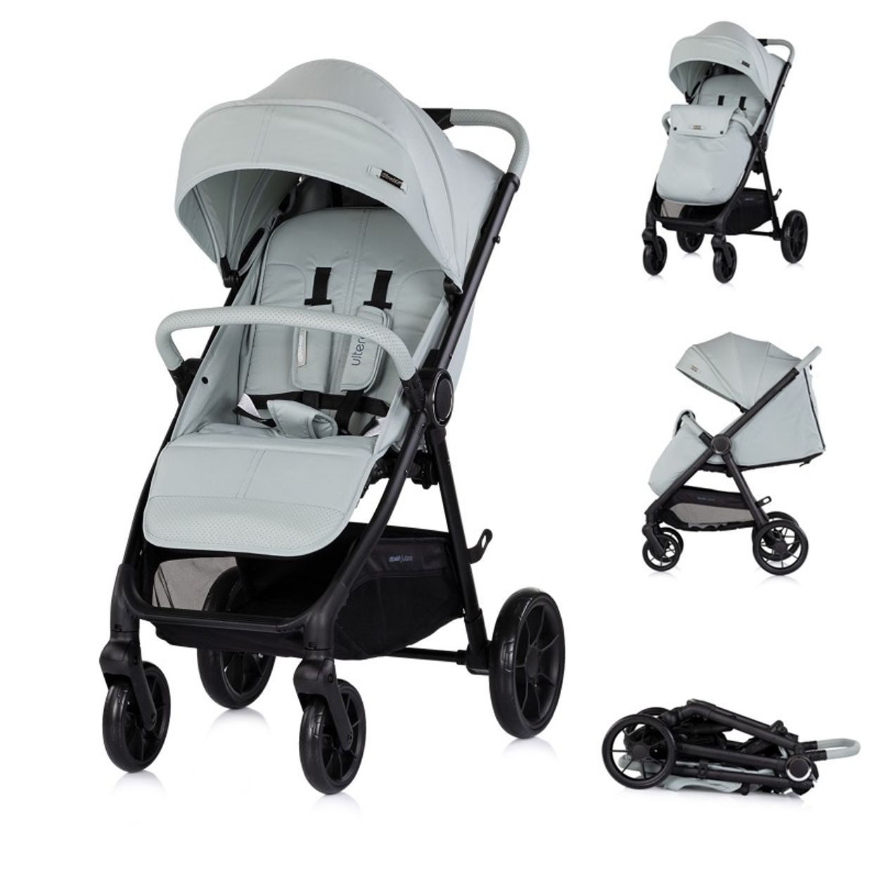 Chipolino Kinder-Buggy Ultera, EVA-Reifen, Stahlrahmen, 5-Punkt-Sicherheitsgurt, Hinterradbremse