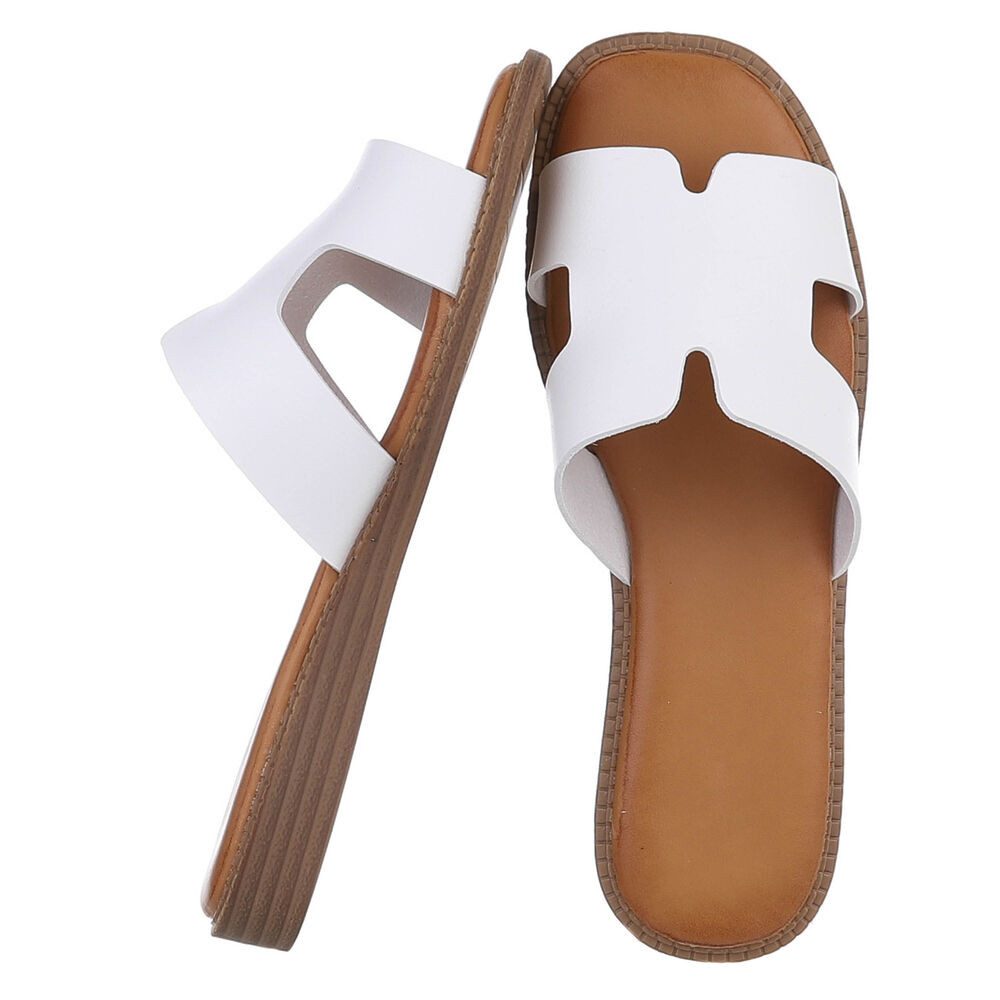 Ital-Design Modische Sandalen mit gepolsterter Sohle für Damen Pantolette ( günstig online kaufen