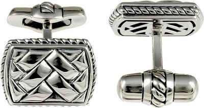 BALDESSARINI Manschettenknöpfe Schmuck Geschenk, Cufflink Silber 925, mit Zirkonia (synth)