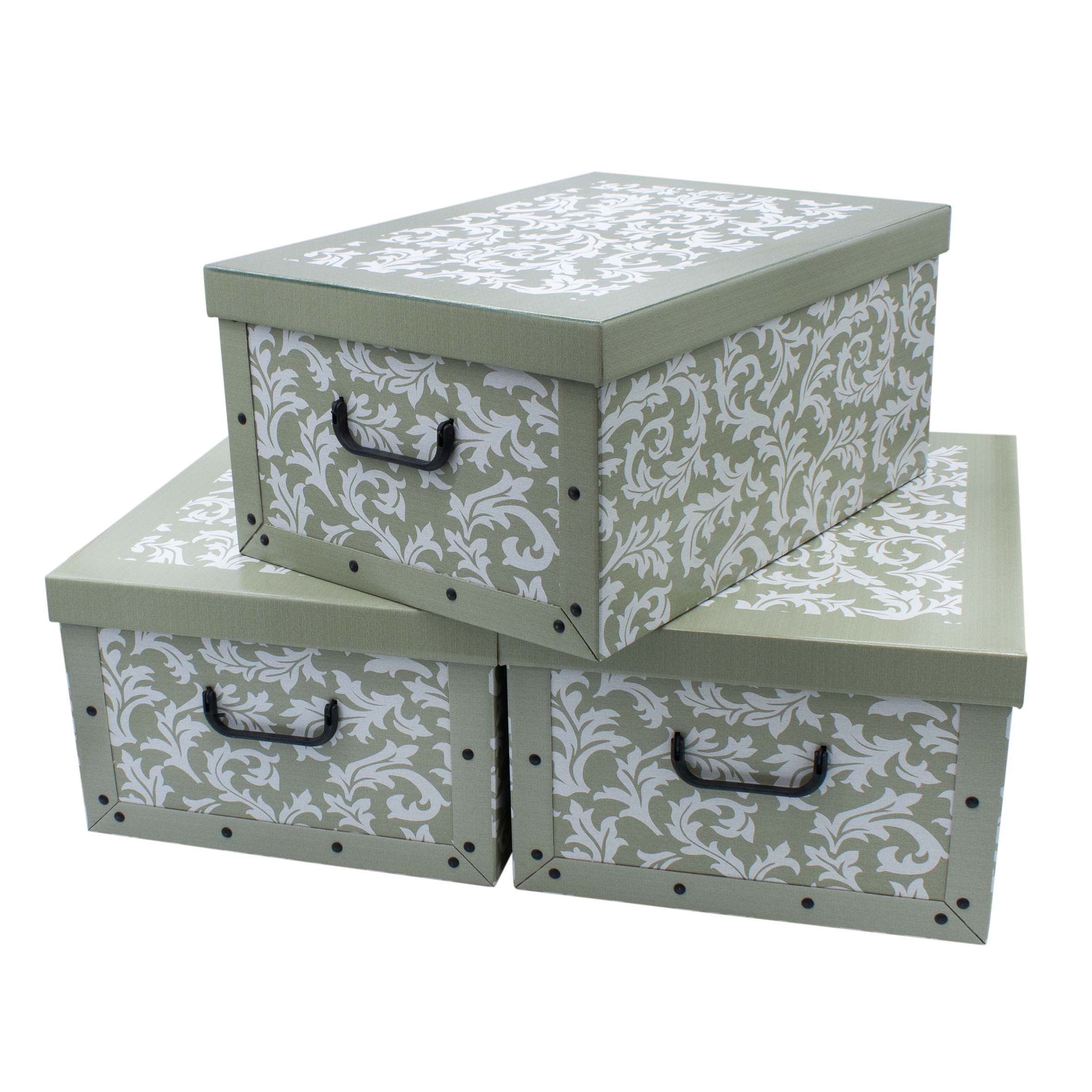 Spetebo Aufbewahrungsbox (Set, 3 St., Aufbewahrungsboxen), Stapelbox Geschenkbox