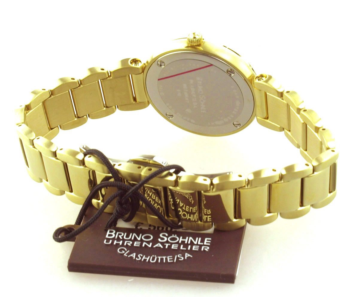 BRUNO SÖHNLE Quarzuhr 17-33185-950 Salerno Damen Uhr Saphirglas Salerno, Glasboden