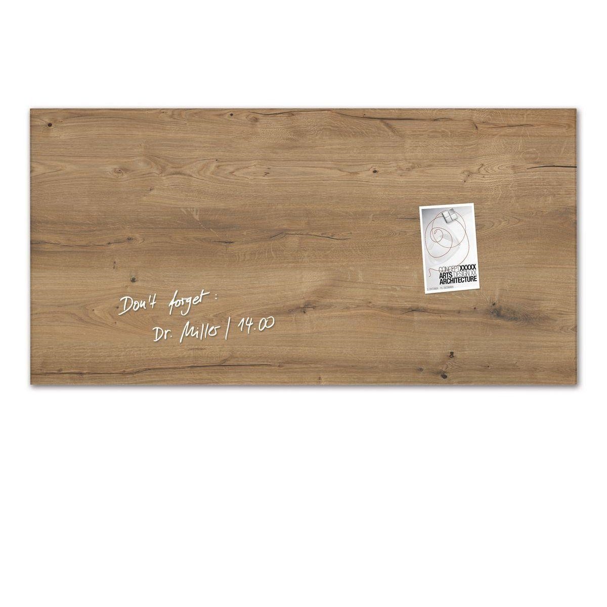 Sigel Magnettafel 1 Glas-Magnettafel ARTVERUM 91x46cm - Natural Wood, (1-tlg)