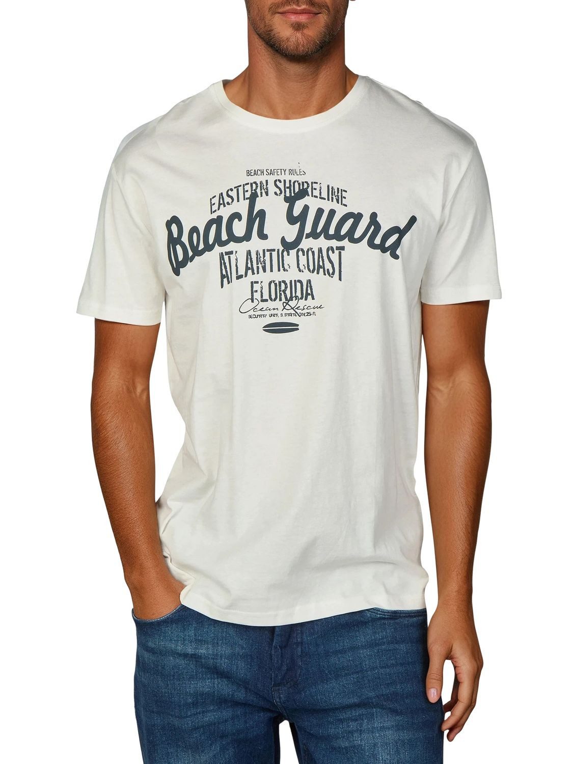 riverso T-Shirt Herren Printshirt RIVLeon Regular Fit (4-tlg) Kurzarm Tee Shirt mit Rundhalsausschnitt aus 100% Baumwolle
