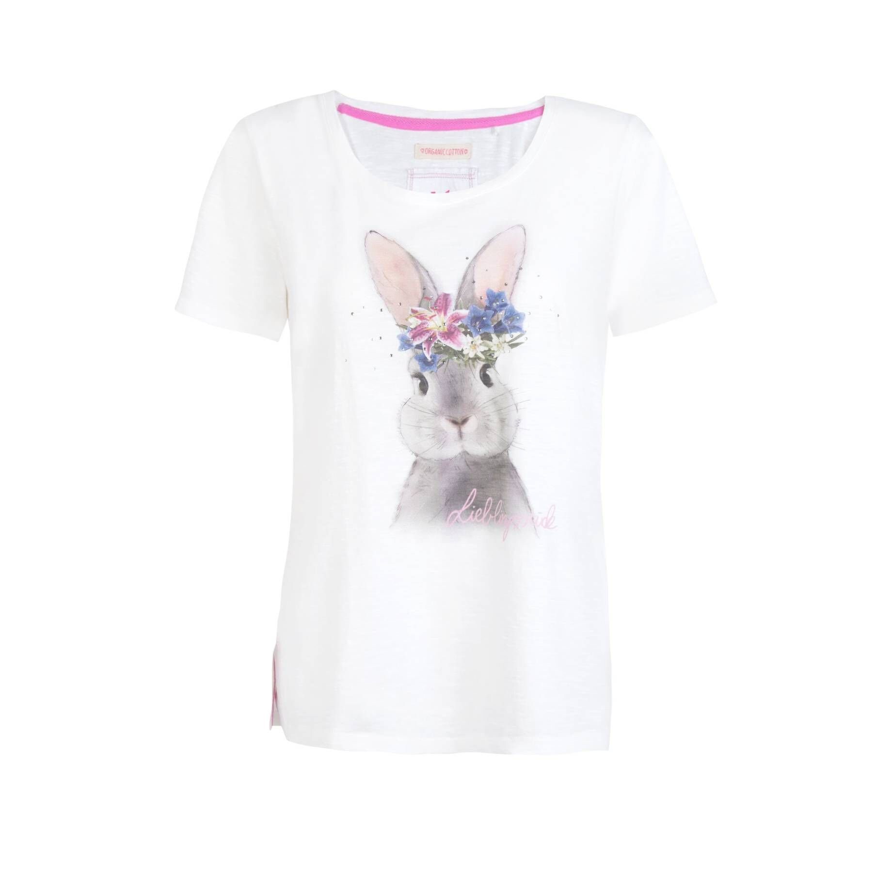 Lieblingsstück T-Shirt 100% T-Shirt (1-tlg), Hochwertige mit Bio-Baumwolle DALENIL Materialqualität Damen Hasenmotiv aus