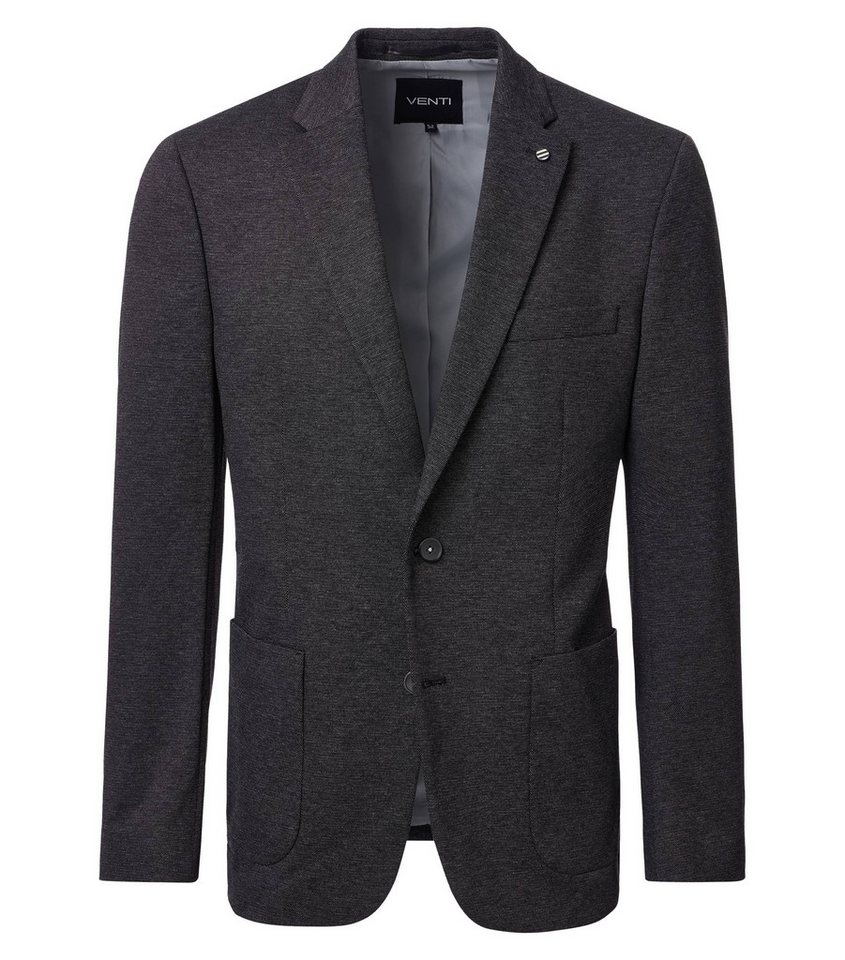VENTI Sakko VENTI Herren Sakko Revers Casual-Fit Stretch Bi-Color Anthrazit