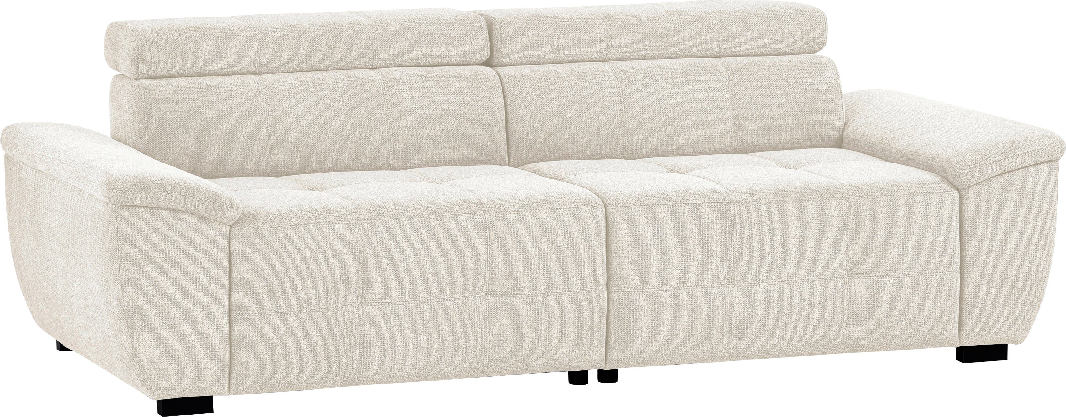 exxpo - sofa fashion Big-Sofa Exxpo MAVERICK, weicher Bezugstoff, hoher Sitzkomfort, Breite 240cm, inkl. verstellbare Kopfstützen, aufwendige Detailverarbeitung