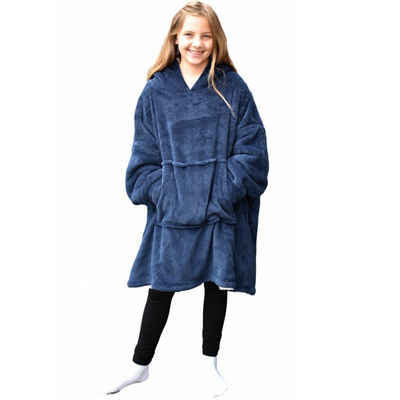 HOMELEVEL Hoodie Kinder Sherpa Fleece Hoodie Pullover - Pulli mit Kapuze für Jungs und Mädchen - Kuschel Sweatshirt oversized - Kuschelpullover - 100% Polyester