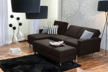 Max Winzer® Loungesofa Just Fashion Funktionssofa Flachgewebe schoko, 1 Stück, Made in Germany