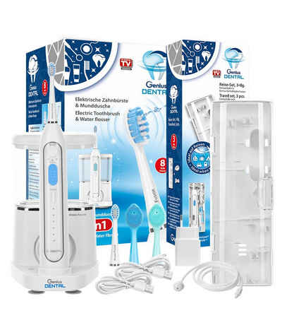 Genius Elektrische Zahnbürste Dental Hydro Fusion 2in1 Elektrische Zahnbürste 13tlg inkl. Reiseetui, Aufsteckbürsten: 4 St., 13tlg., innovative 3D Lamellentechnologie inkl. Mundspülung