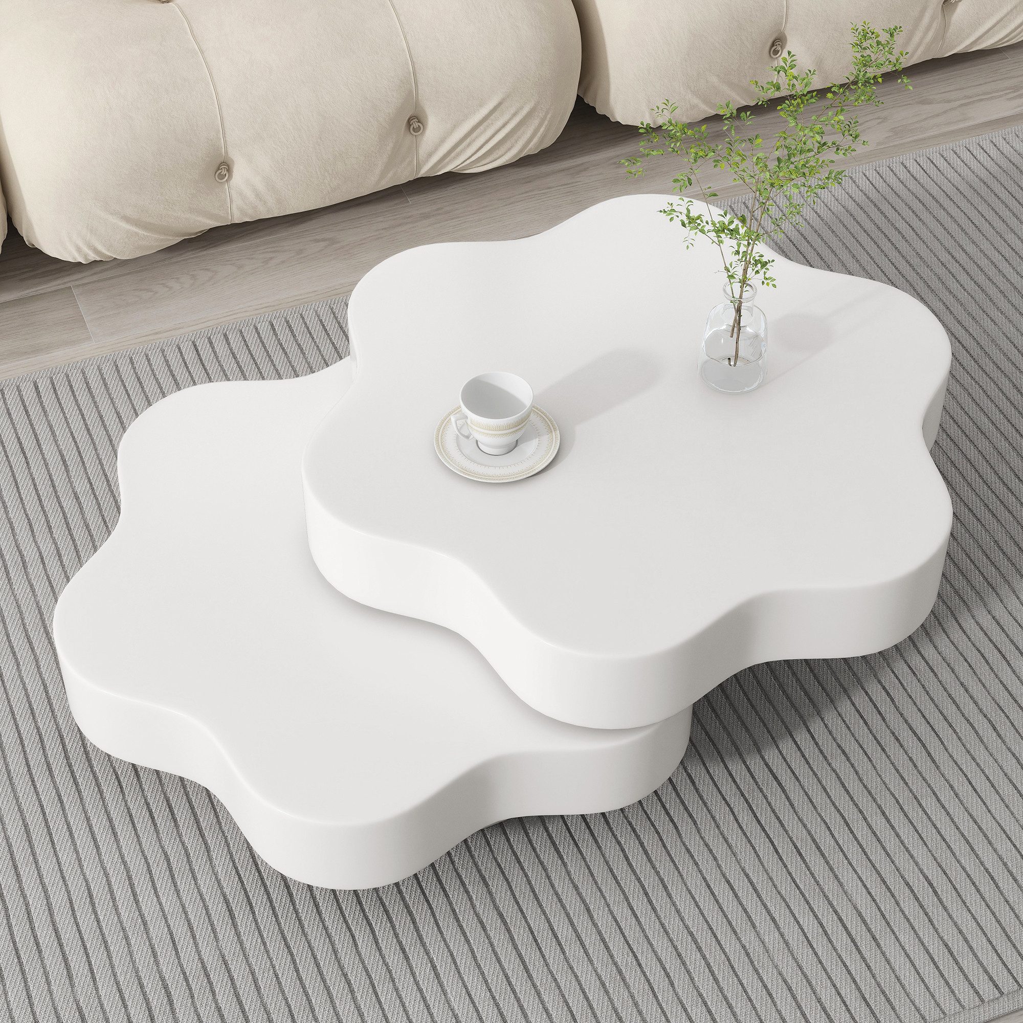 HAUSS SPOLE Couchtisch Blumenform-Couchtisch, Obere Tischplatte günstig online kaufen