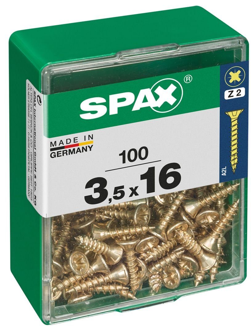 SPAX Holzbauschraube Spax Universalschrauben 3.5 x 16 mm PZ 2 Senkkopf