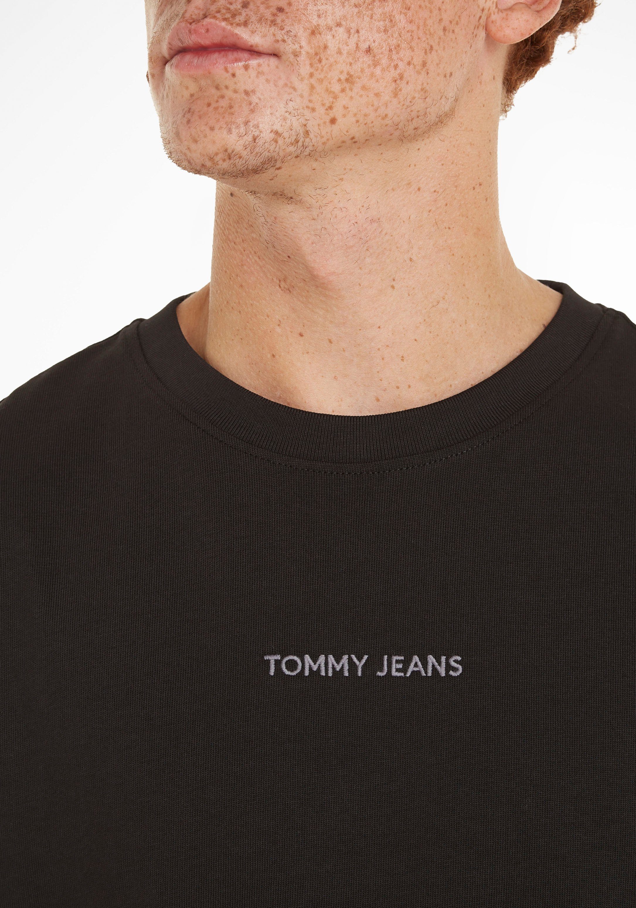 Black NEW Rundhalsausschnitt S Tommy TJM T-Shirt EXT TEE Jeans REG mit CLASSICS