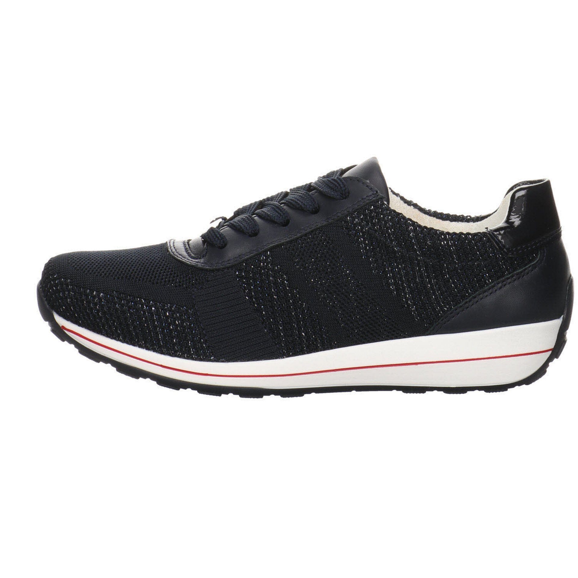 Sneaker blau Schuhe Leder-/Textilkombination Ara Schnürschuh 038818 Damen