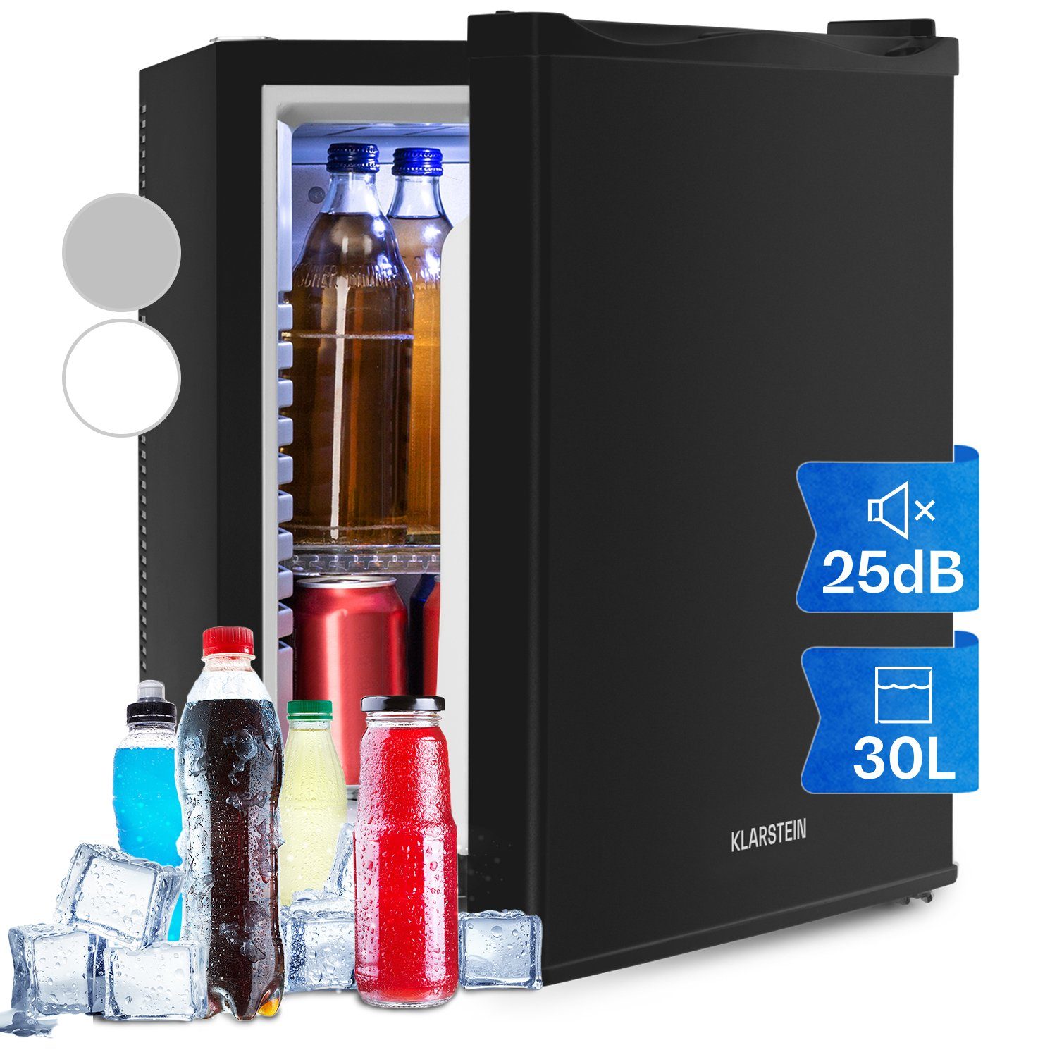 Klarstein Table Top Kühlschrank HEA-MKS-11 38 Kühlschrank Getränke klein cm 47 hoch, 10005400A, cm Hausbar breit, Minikühlschrank ohne Gefrierfach