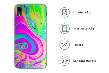 MuchoWow Handyhülle Formen - Farbe - Kunst - Psychedelisch, Handyhülle Apple iPhone XR, Smartphone-Bumper, Print, Handy