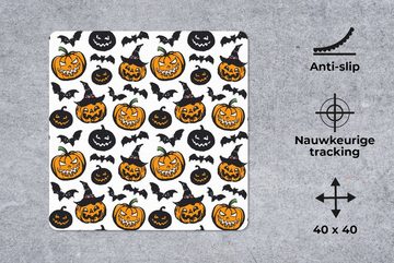 MuchoWow Gaming Mauspad Schnittmuster - Hexe - Halloween (1-St), Mousepad mit Rutschfester Unterseite, Gaming, 40x40 cm, XXL, Großes