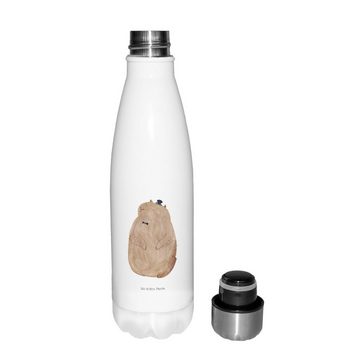 Mr. & Mrs. Panda Thermoflasche Murmeltier - Weiß - Geschenk, lustige Sprüche, Isolierflasche, Thermo, Liebevolle Designs