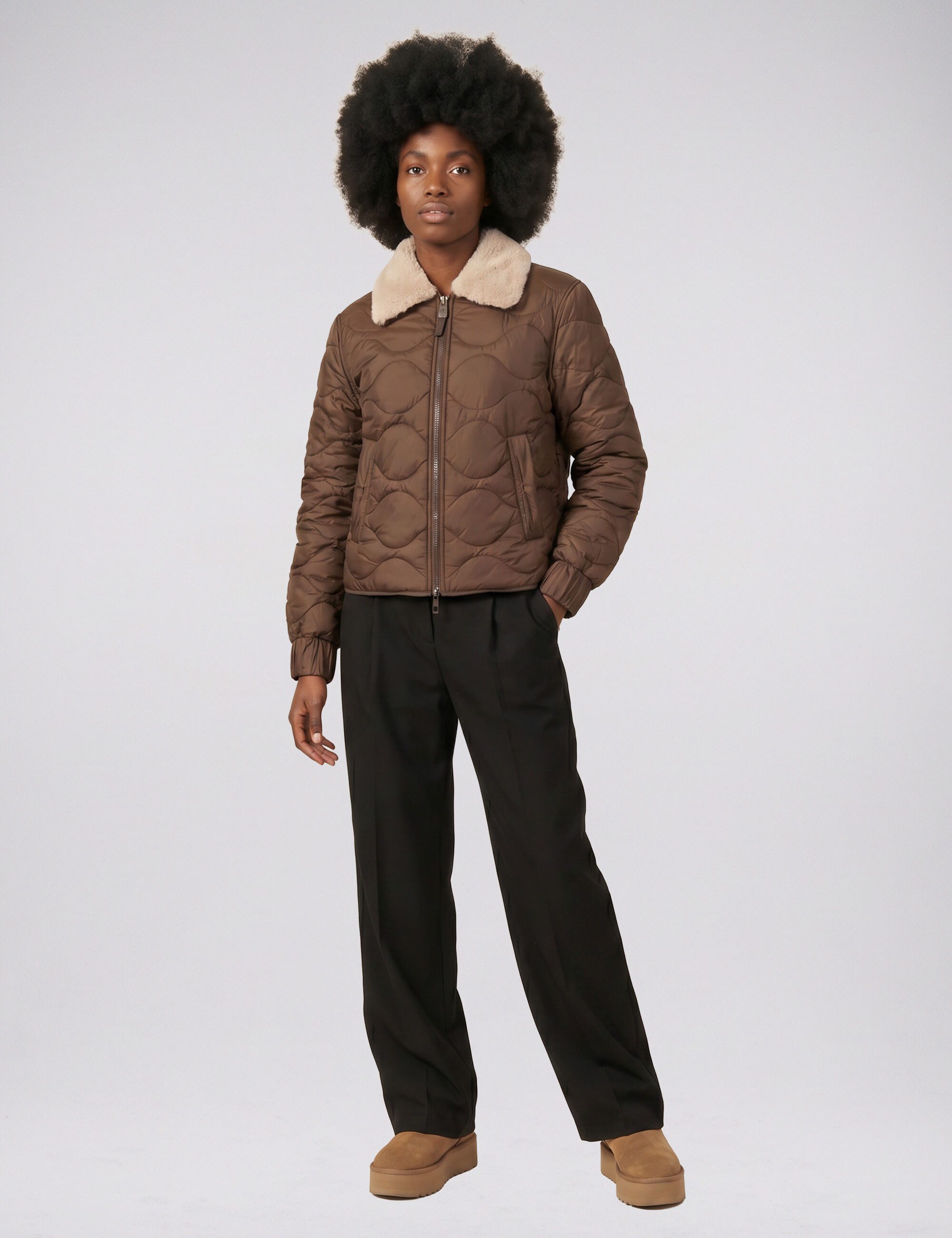No.1 COMO Blouson MASSA (1-St) mit abnehmbarem Kunstfell