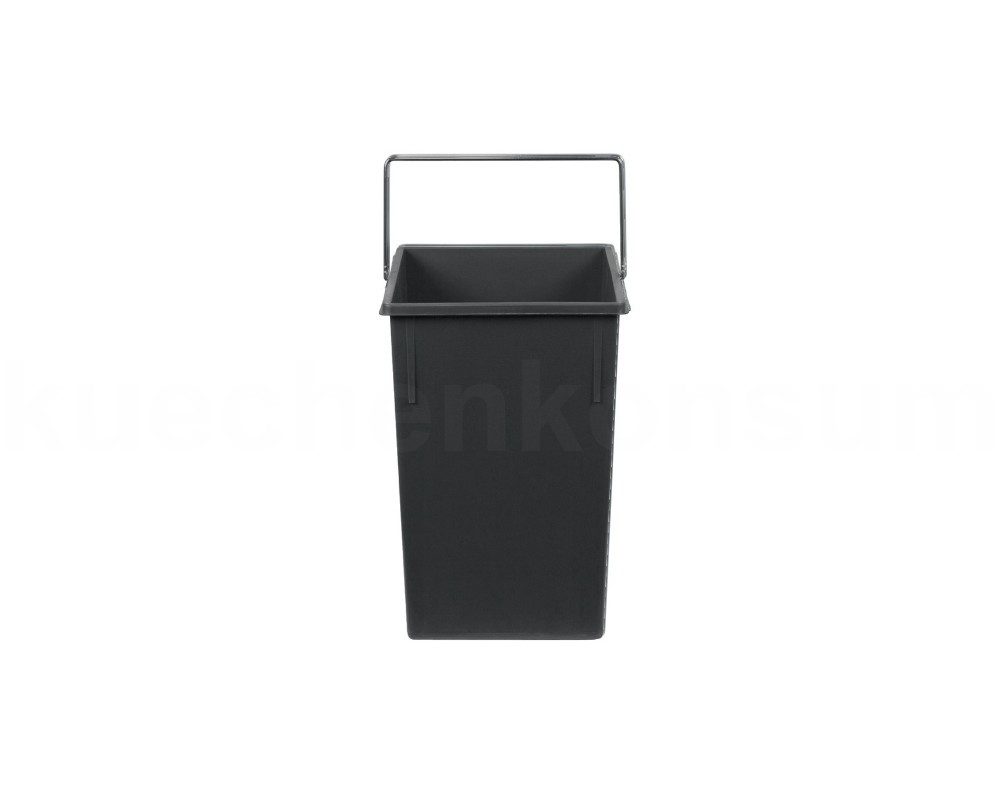 Hailo Einbaumülleimer Hailo Inneneimer 1220189 grau 15 Liter 230 x 220 x 350 mm mit Henkel, basaltgraue eckige Form mit Henkel