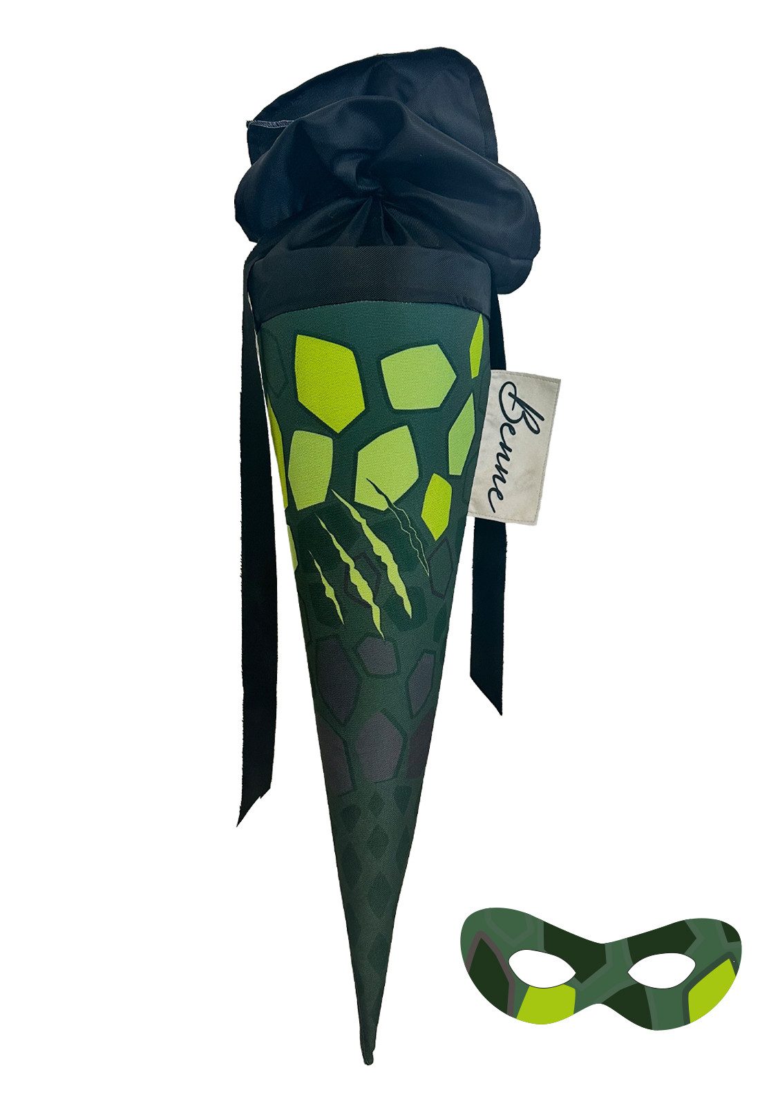 coopz Schultüte Dino 70 cm - Set mit Maske - Personalisierung möglich