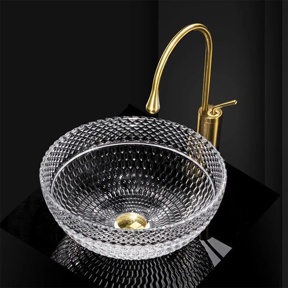 wohnwerk.idee Aufsatzwaschbecken Design Luxus Glaswaschbecken Waschtisch günstig online kaufen