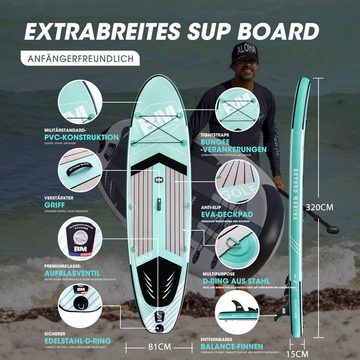 BEYOND MARINA Inflatable SUP-Board Fusion-Technologie für Steifigkeit und Stabilität, leichtes Superboard für unterwegs