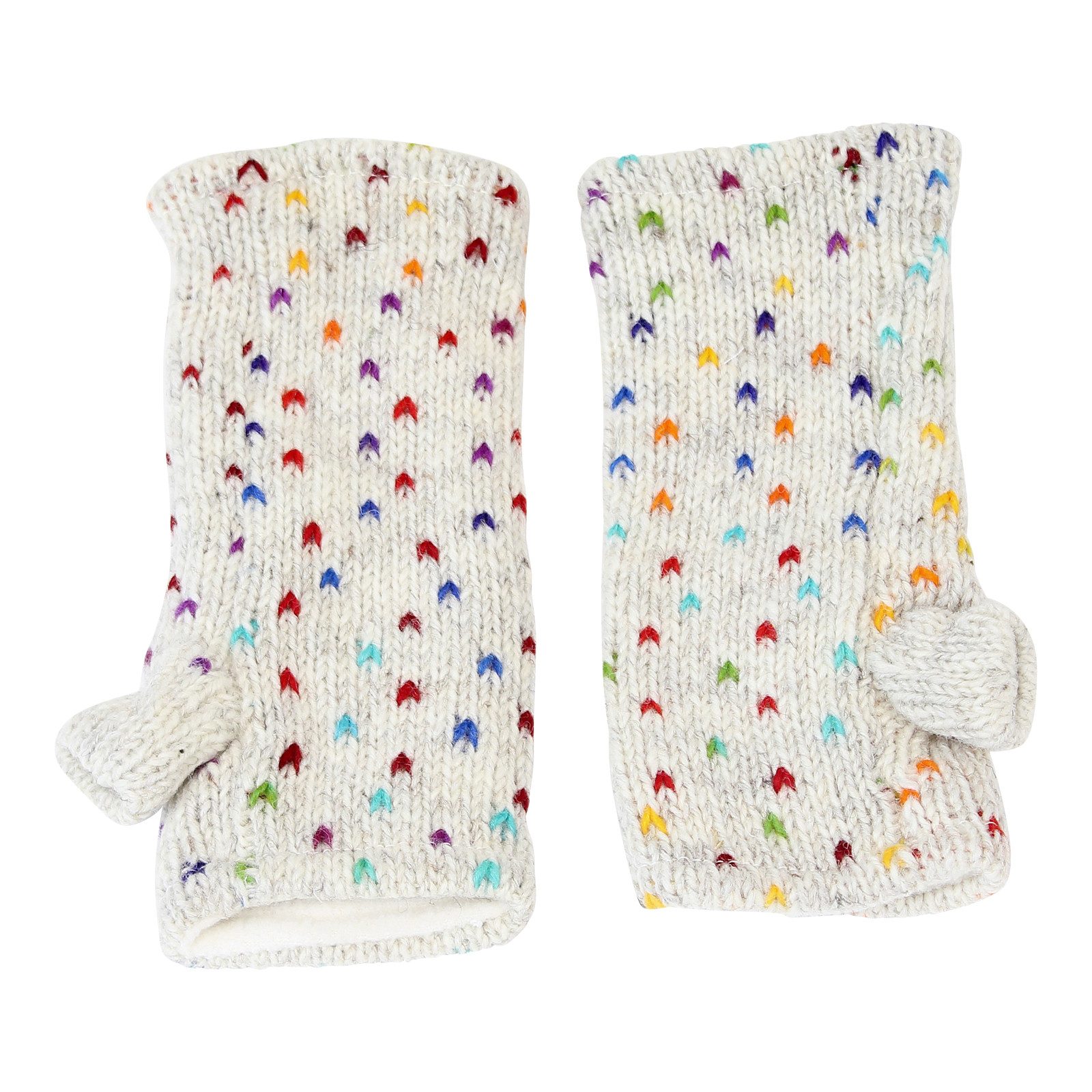 BUDDHA arts&more Armstulpen Gemusterte Pulswärmer mit Daumen Handarbeit aus günstig online kaufen