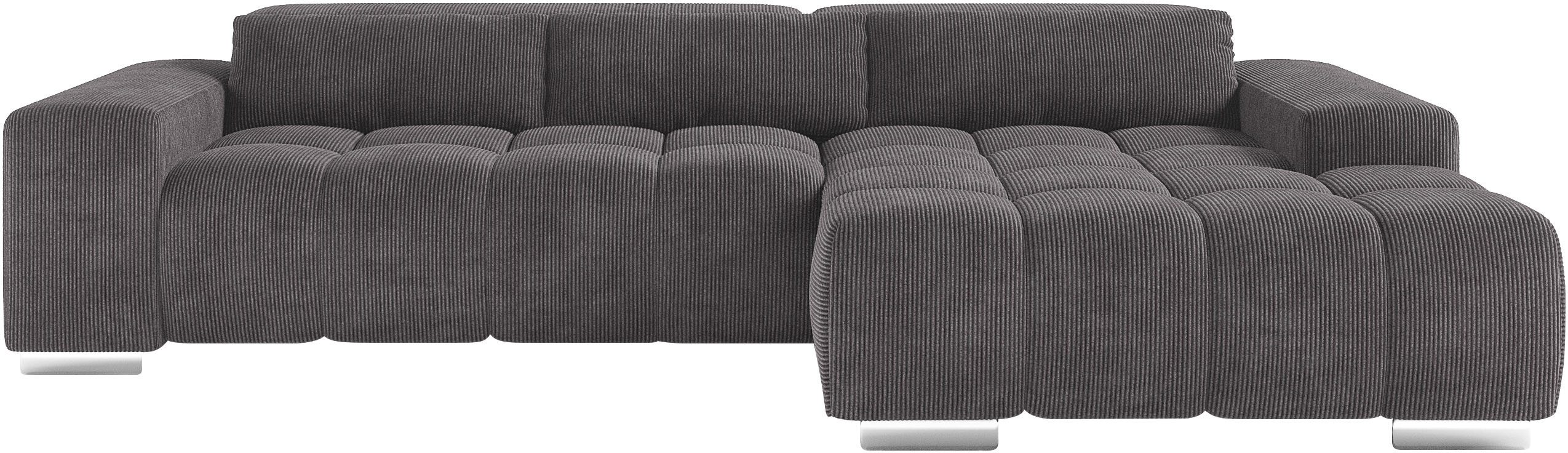 COTTA Ecksofa Orion L-Form, mit 2x Kopfteilverstellung & 3 Nierenkissen