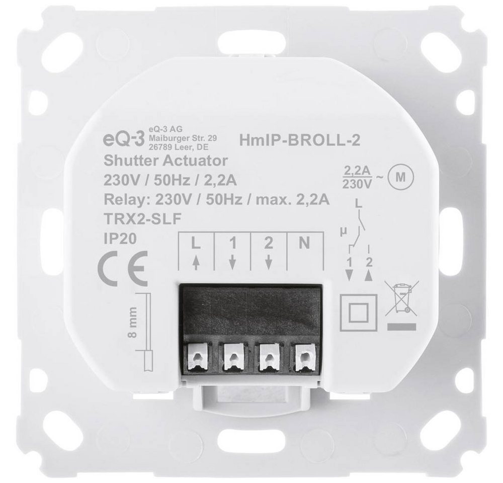 Thumbnail - Homematic IP Smart-Home-Gurtwickler Funk Rollladenaktor für Markenschalter HmIP-BROLL