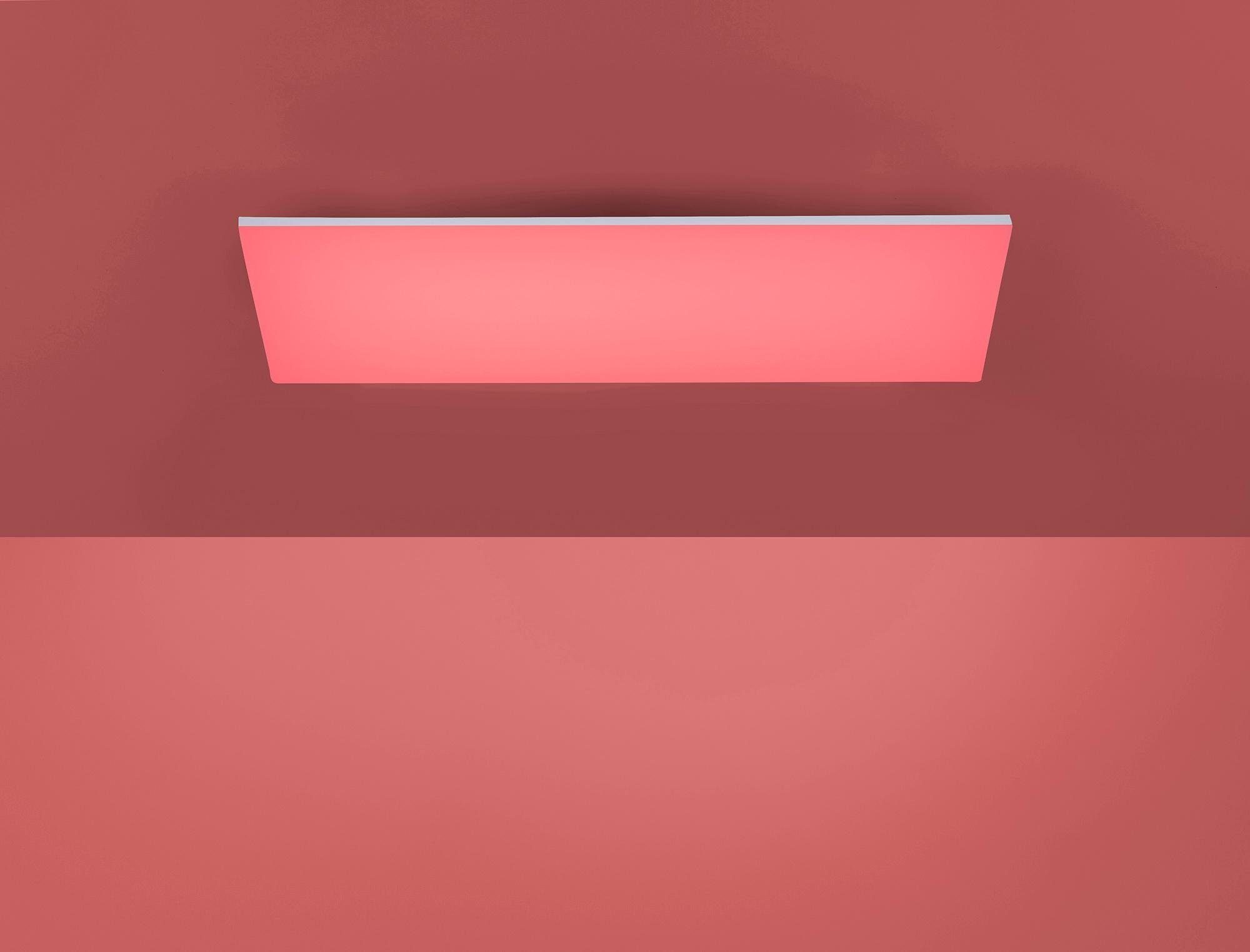 Paul Neuhaus Deckenleuchte FRAMELESS, Farbwechselfunktion integriert, warmweiß, LED Dimmfunktion, Farbwechsler, mit Memoryfunktion, fest Fernbed. Farbwechsel, (RGB), Dimmbar rahmenlos, Warmweiß