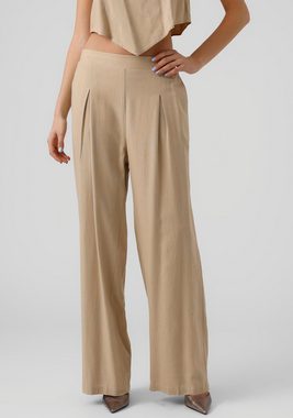 Vero Moda Anzughose VMMYMILO HW WIDE PANTS WVN GA mit Leinen