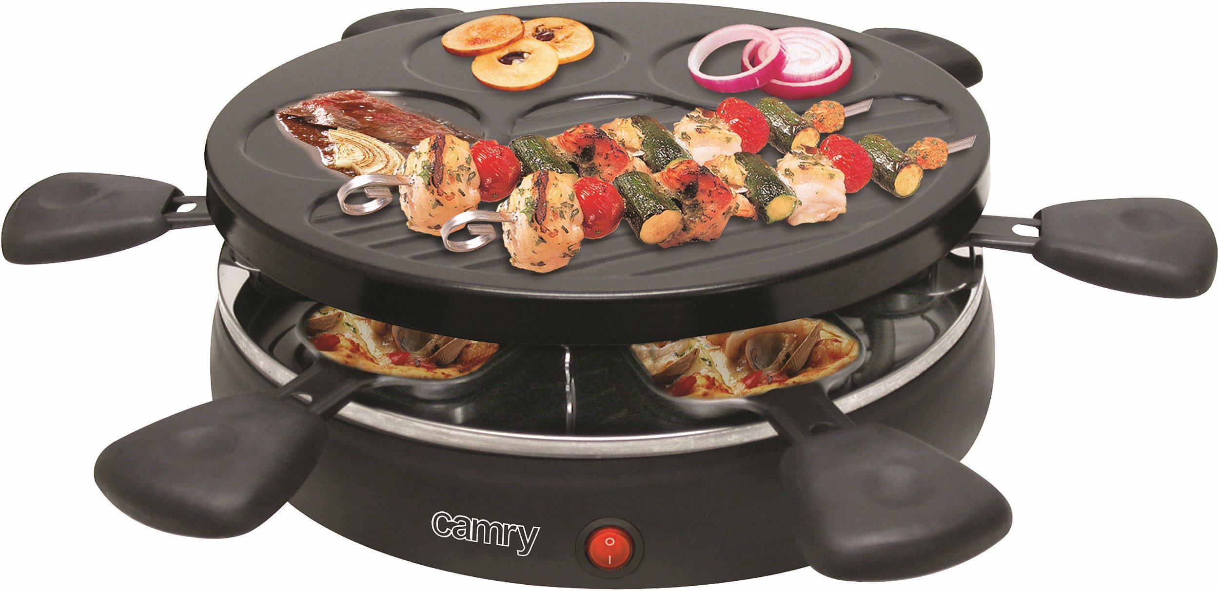 Adler Tischgrill Raclette Grill Tischgrill Party Grill 6 Personen 120W Adler Camry CR, 1200 W