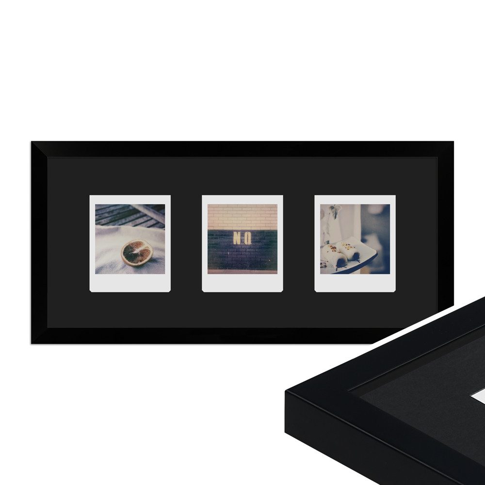 WANDStyle Bilderrahmen H950, für 3 Bilder, im Instax Square Format, Schwarz