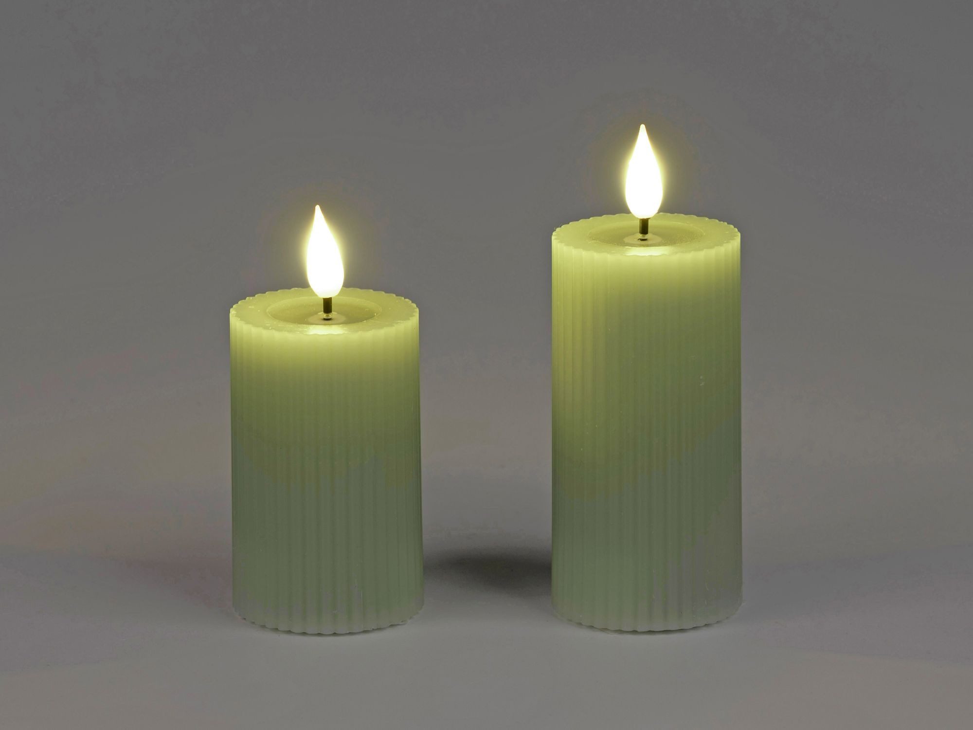 formano LED-Kerze Streifen, mit Timerfunktion, Grün, Motiv: Streifen günstig online kaufen