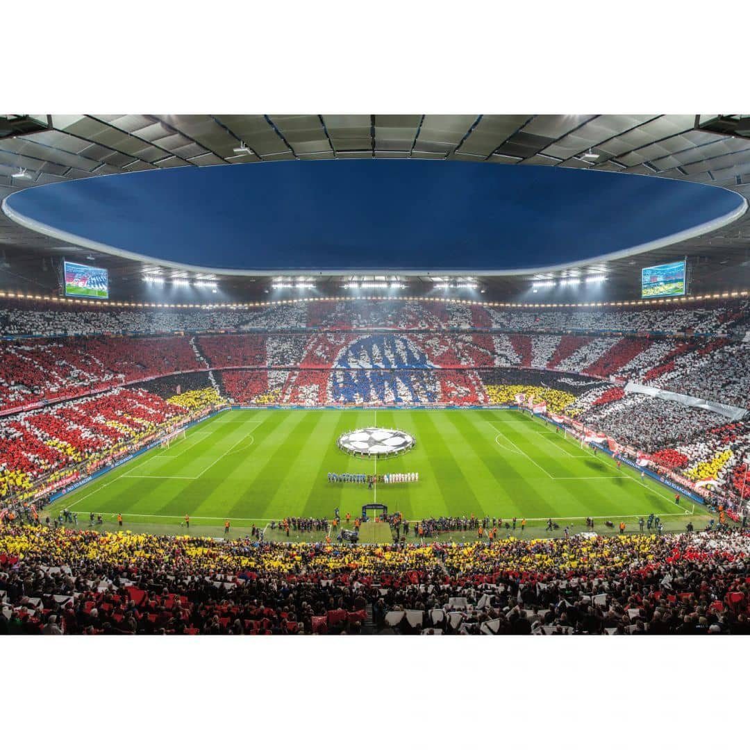 FC Bayern München Fototapete Große Fußball Fototapete FCB Vliestapete FC Bayern München Immer weiter, sportliche Wohnzimmer Tapete
