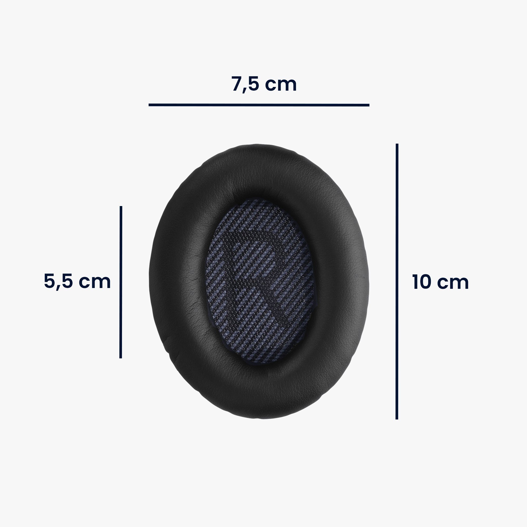 kwmobile 2x Ohr Polster / (Ohrpolster Over Ear Polster Quietcomfort Bose - 25 Kopfhörer für 15 35II Ohrpolster Kunstleder QC35etc. Headphones) für 35 Schwarz