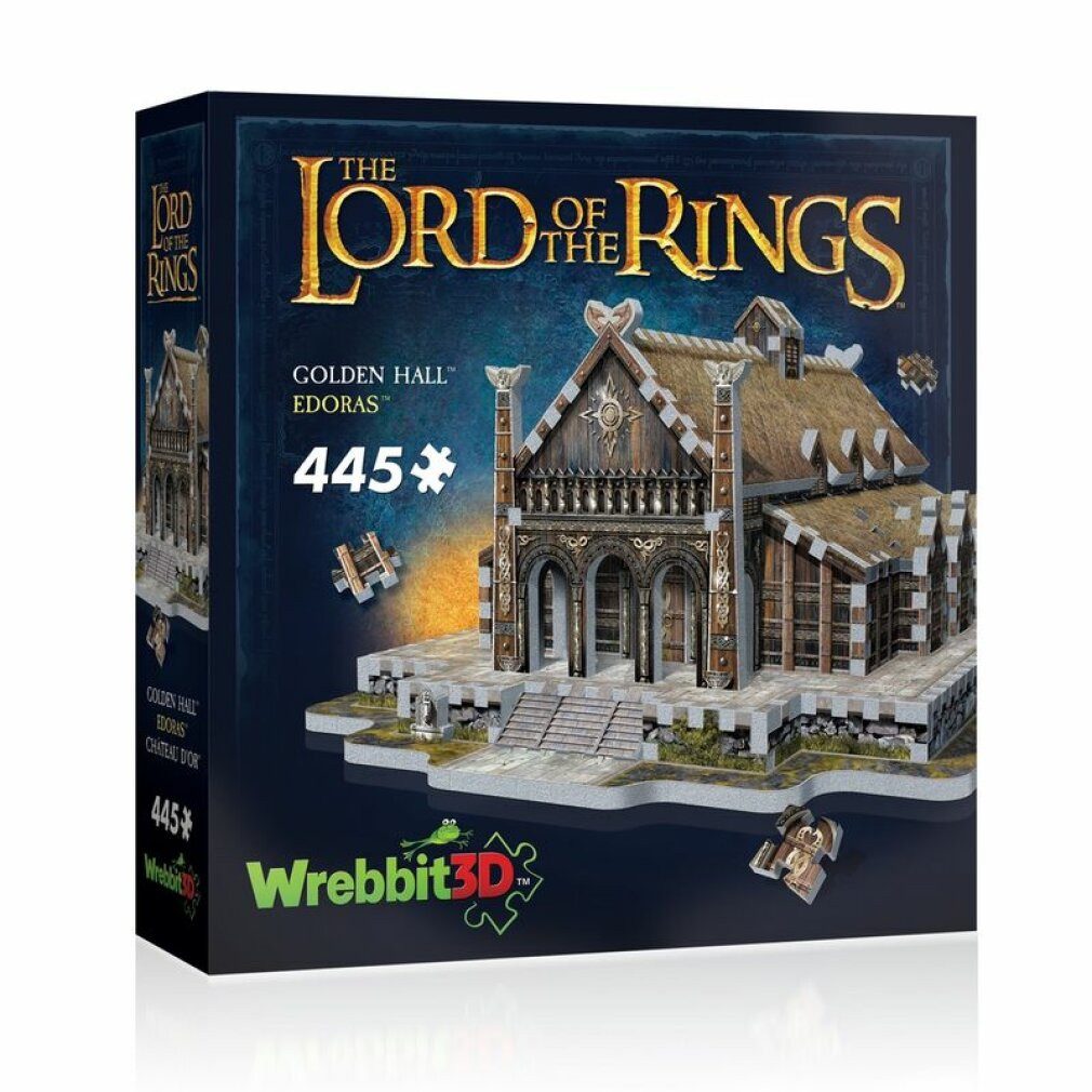 Wrebbit 3D-Puzzle Der Herr der Ringe 3D Puzzle - Goldener Saal, Puzzleteile