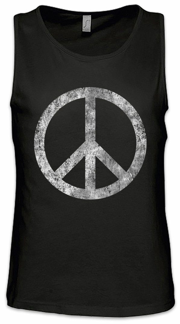 Urban Backwoods Tanktop Peace Symbol Ärmelloses T-Shirt Sign Logo Frieden Regenbogen Hippie Cultur Goa Gay Free