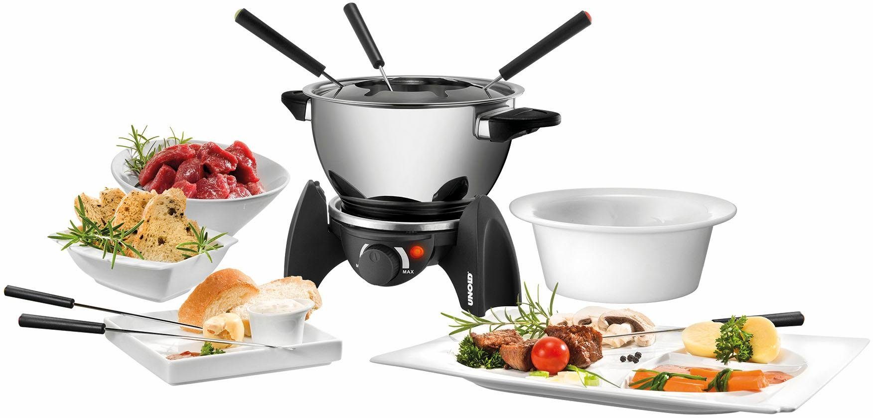 Unold Elektro-Fondue 48615, 0,8 l, Edelstahl-Fonduetopf plus feuerfestem Keramiktopf – Bild 5 von 5