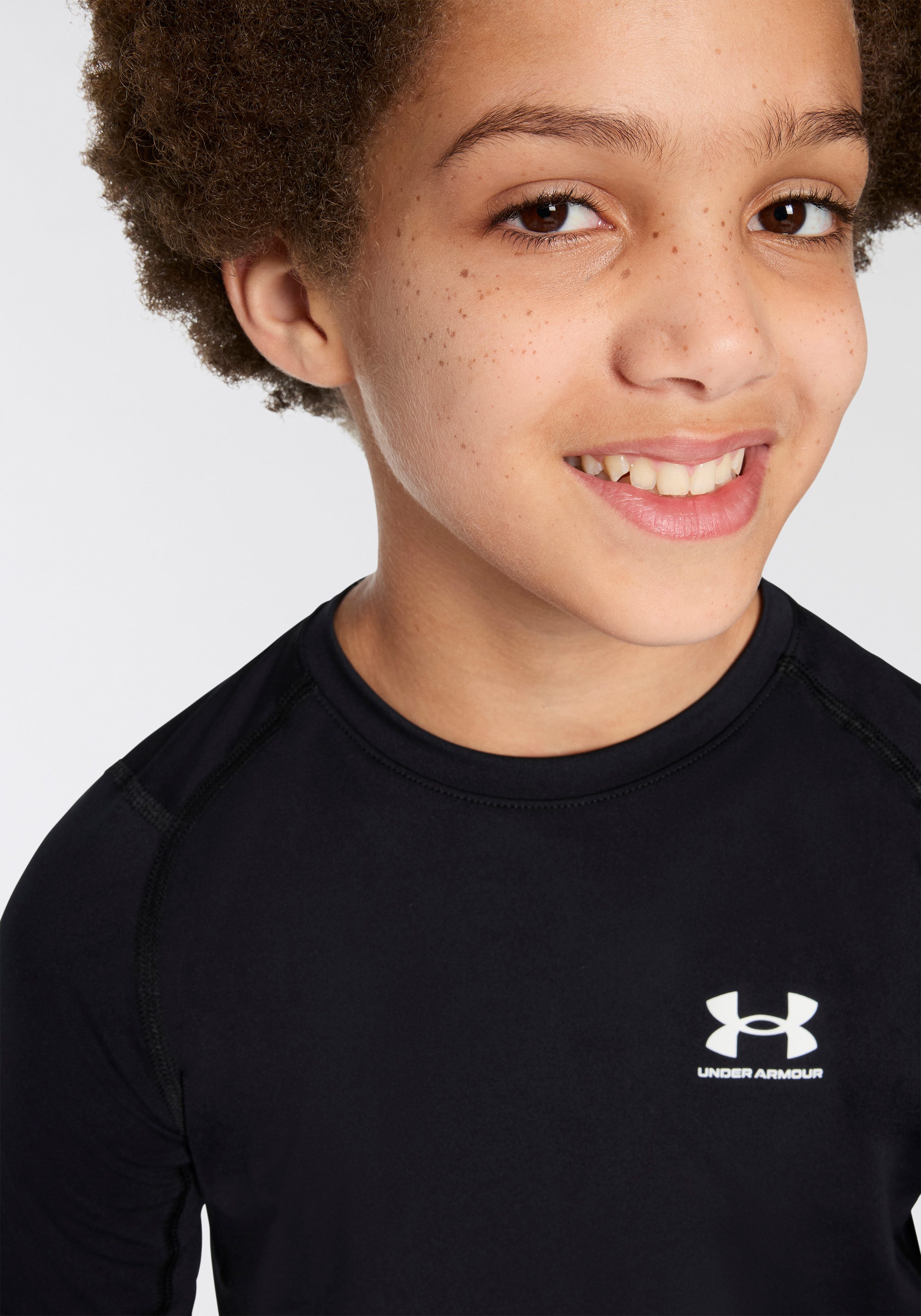 Under Armour® Trainingsshirt UA HG ARMOUR SS für Kinder, sportlicher Stil, Kurzarmdesign, atmungsaktiv