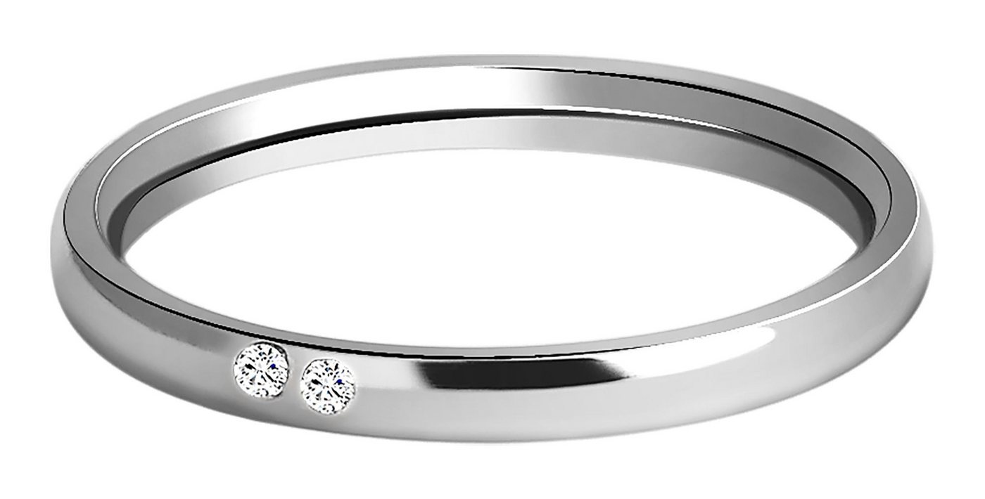 Adelia´s Fingerring Damen Ring aus Edelstahl mit Strass Steinchen